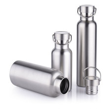 Portable Silver Drinking Cup Double Wall Glass Mug Stainless Steel Tumbler Insulated Flask (12oz)